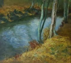 1000&euro; 2025, Syksyn kultaa Taipaleenjoella (hinta sis&auml;lt&auml;&auml; kehystyksen)