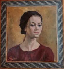 950&euro; 2018, Valeria (hinta sis&auml;lt&auml;&auml; kehykset), &Ouml;ljy kankaalle 45x50cm