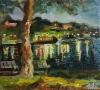 SOLD 2023, &Ouml;inen satama, &Ouml;ljy kankaalle 24x27cm
