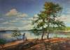 SOLD 2026, Kimmelt&auml;&auml; kes&auml;inen aamu, &Ouml;ljy kankaalle 95x130cm