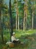 SOLD 2026, Lukuhetki, &Ouml;ljy kankaalle 30x40cm