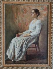 SOLD 2019, Maria, &ouml;ljy kankaalle 55x75cm