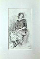 200&euro; 2023, Anna, hiili paperille 19x11cm
