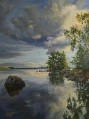 SOLD 2026, Roineen rannalla, &ouml;ljy kankaalle 80x60cm