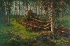 3000&euro; 2024, Ikimets&auml;, &Ouml;ljy kankaalle 80x120cm