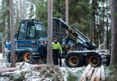 Suomen Työkone Oy järjesti Rottne metsäkoneiden työnäytöksen Riihimäellä 13.12.2016