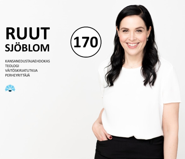 Ruut Sjöblom on ehdolla eduskuntavaaleissa huhtikuussa 2019 Kokoomuksen Uudenmaan piirissä, numerolla 170