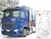 Suomen pohjoisin puutavara-auto, Liikennöinti Onni Palo Oy:n Mercedes-Benz Arocs pitää kotipaikkaansa Enontekiön Kuttasessa. Puuta ajetaan pitkiä siirtomatkoja Ruotsin puolelle.