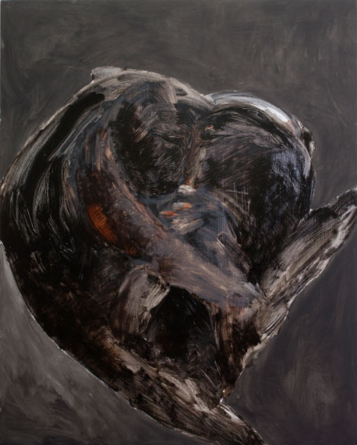 Sarjasta Pimeä liha, öljy mdf-levylle, 150x120 cm