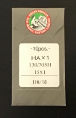 Ompelukoneen neula Organ Needles 10 kpl/paketti (HAx1 130/705H 15x 1 size 110/18 made in japan) (suora reuna kotikoneisiin) hinta 3,50 euroa paketti