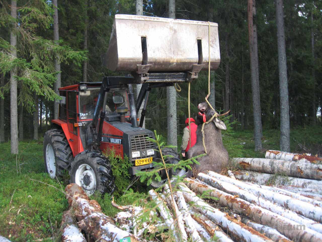 Traktorilla auttamassa Traktorilla auttamassa