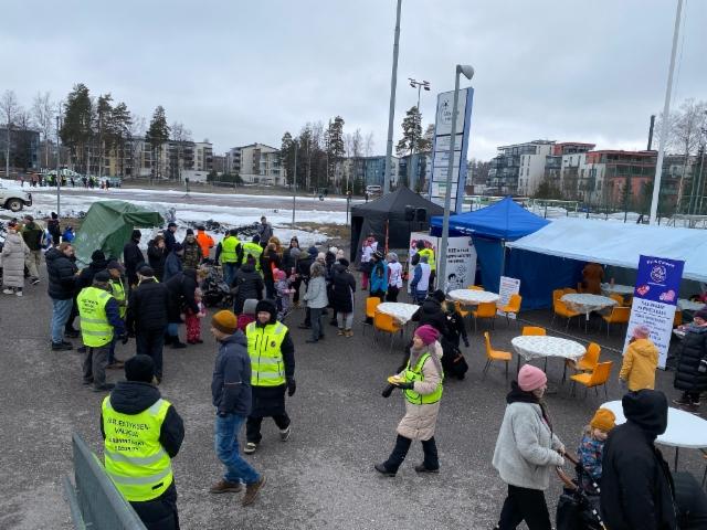 2.3.2025 vietettiin laskiaisriehaa lähes ilman lunta