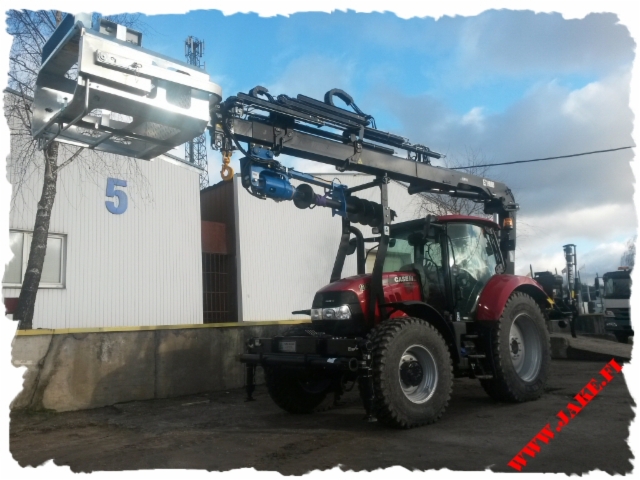 JAKE 800 LC + Boom Support, Hiab XS 144 Hipro, Case IH Maxxum 125, Lithuania