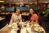 fi, hki, viking line ferry evening dinner buffet, eni and lila, 20110821. photo hannu sinisalo.