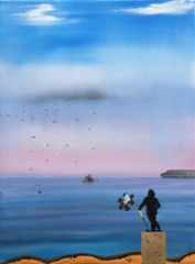 Dali palaa Cadaquesiin, 80 x 60 cm