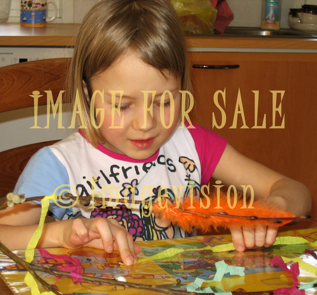 for sale child making easter decorations