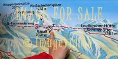 for sale finger on mountain map in austria