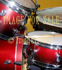 for sale red drumset and sticks