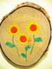 for sale sunflowers painted in birch wood
