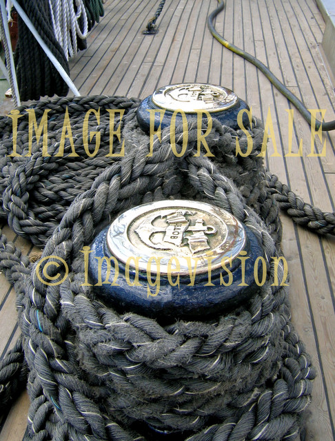 for sale thick ropes on ship deck