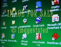 for sale desktop screen with many icons