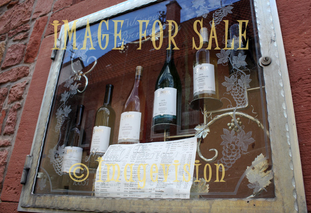 for sale wines on window display