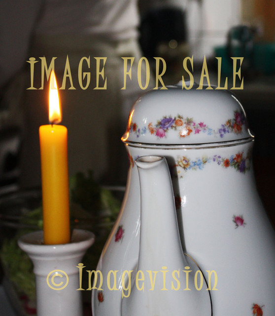 for sale evening tea moment with candle-light