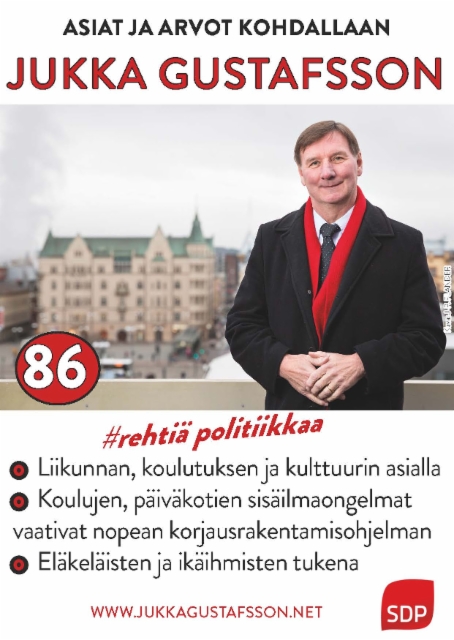 Jukka Gustafsson kuntavaaliehdokas numero 86 