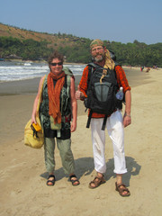 Reissaajat.  The travellers.   Kudli Beach, Gokarna 28.1.  Kuva: Mari Ojala