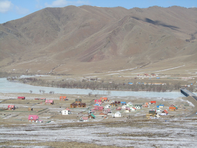 Mongolialainen kylä.  Mongolian village.  Terelj  23.3.