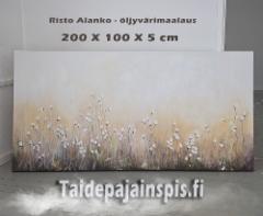 1400,-€ "Oman onnensa etsijät" 2025 öljyvärimaalaus 200x100x5cm
