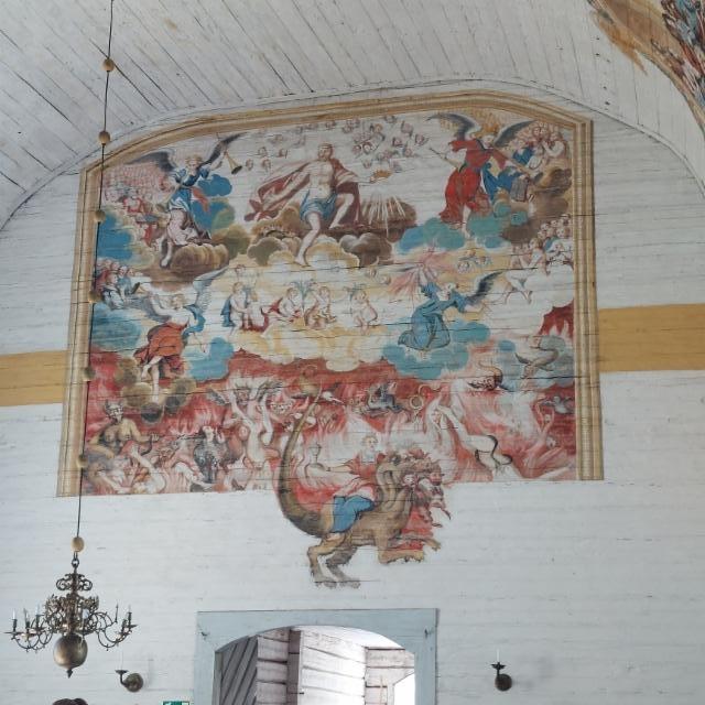 viimeinen tuomio, alaosa poistettu kirveell&auml; vuollen