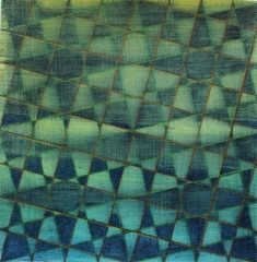 Green squares on paper