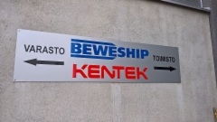 Bewe Ship ja Kentek opastekyltti