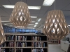 Kirjaston uusia valaisimia
