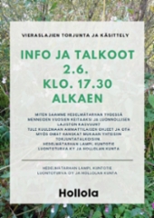 hollola_2.6.2022_vieraslajien_info_hedelmatarha_lampi