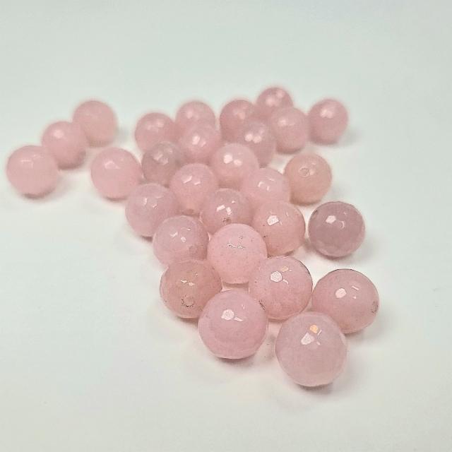 Viistehiottuja ruusukvartseja 12mm