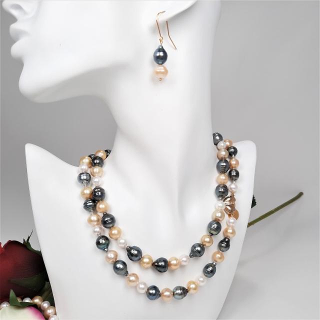 Helminauha tahitin-, etel&auml;meren- ja akoyahelmist&auml; (kuva 1/2)