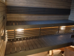 K.Karhu pihasauna itikanm&auml;ki. Harmaa laudepaketti