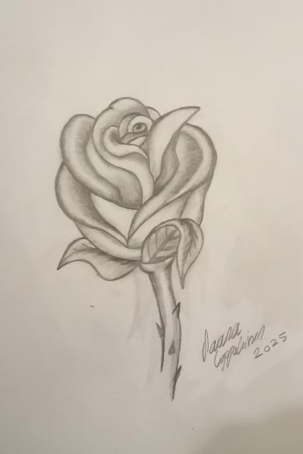Saana Lappalainen/Tilaustyö Tatuointikuva rose