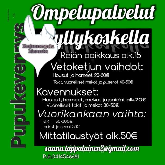 Ompelupalvelu hinnasto