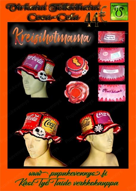 Spesiaali-tuotteet Kreisihotmama Halloween tölkkihattu CocaCola 