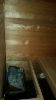 sauna terva leppä paneelilla ja leppä lauteilla
