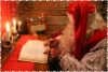 Santa Claus is reading