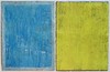 Keltaista sinisellä -diptyykki | Diptych with Yellow on Blue