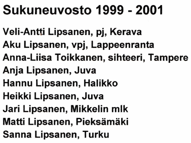 sukuneuvosto 1999-2001