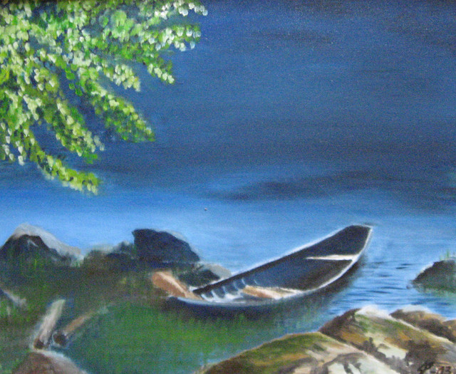 vene ja joki/ the boat and the river