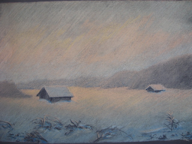 latomaisema/ landscape with barns