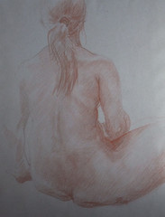malli takaa/ the model from behind