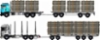 Siirtoautoja Tr 2020 paketissa vaunuineen on yksi, kaksi, tai kolme.